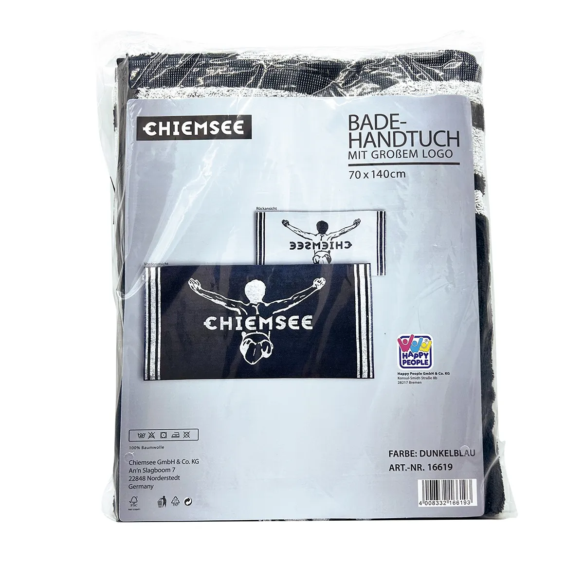 Happy People Handtuch Chiemsee dunkelblau 70x140cm