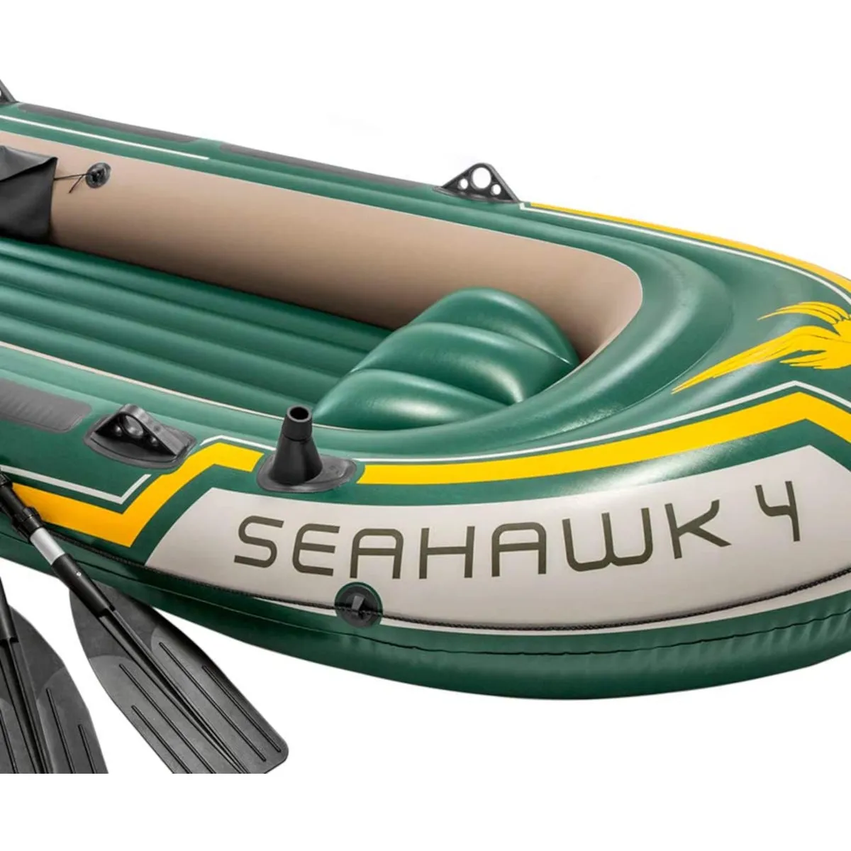 Intex Schlauchboot-Set Seahawk 4 inkl. Außenbordmotor, Befestigung & Überdachung
