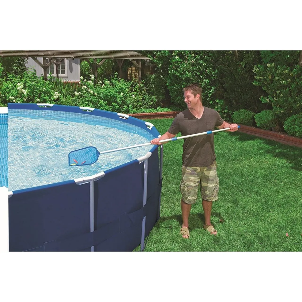 Intex 28002 Pool-Reinigungsset mit Alu-Teleskopstange