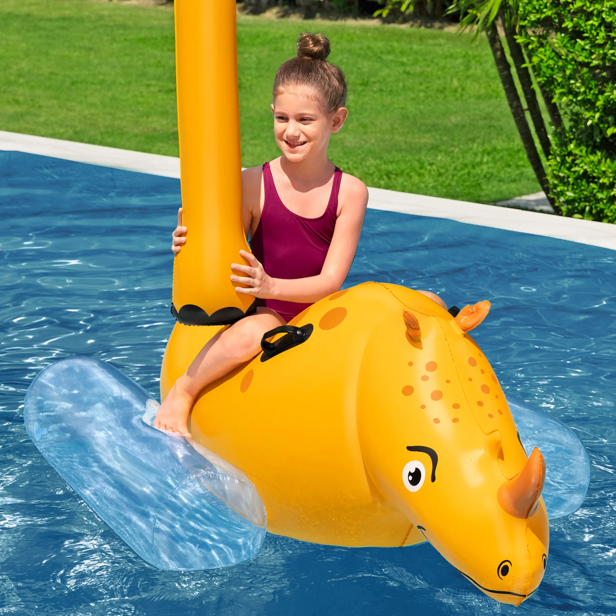 Bestway® Kinder-Poolspiel - Nashorn für 2 Personen, 148x89x61cm