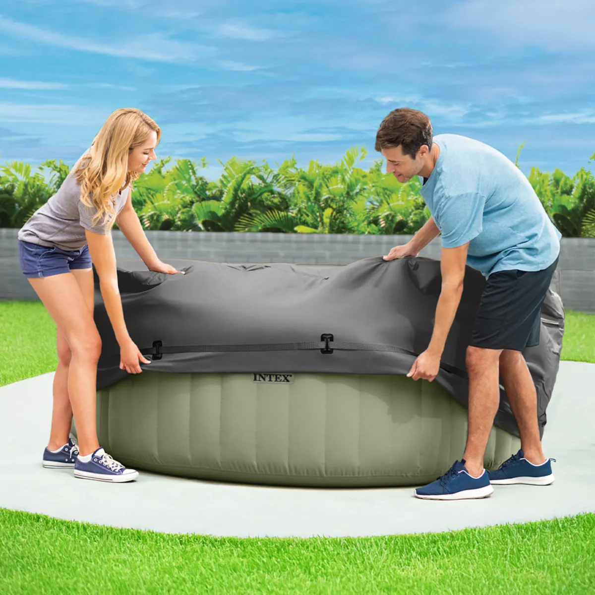 Intex 28523 Energiesparabdeckung für PureSpa 198x72cm
