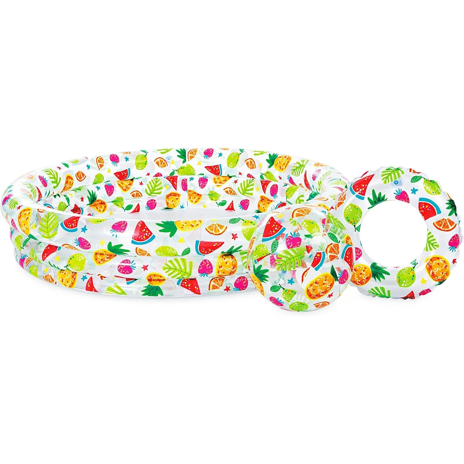 INTEX 3er Pool-Set - Planschbecken, Wasserball, Schwimmring