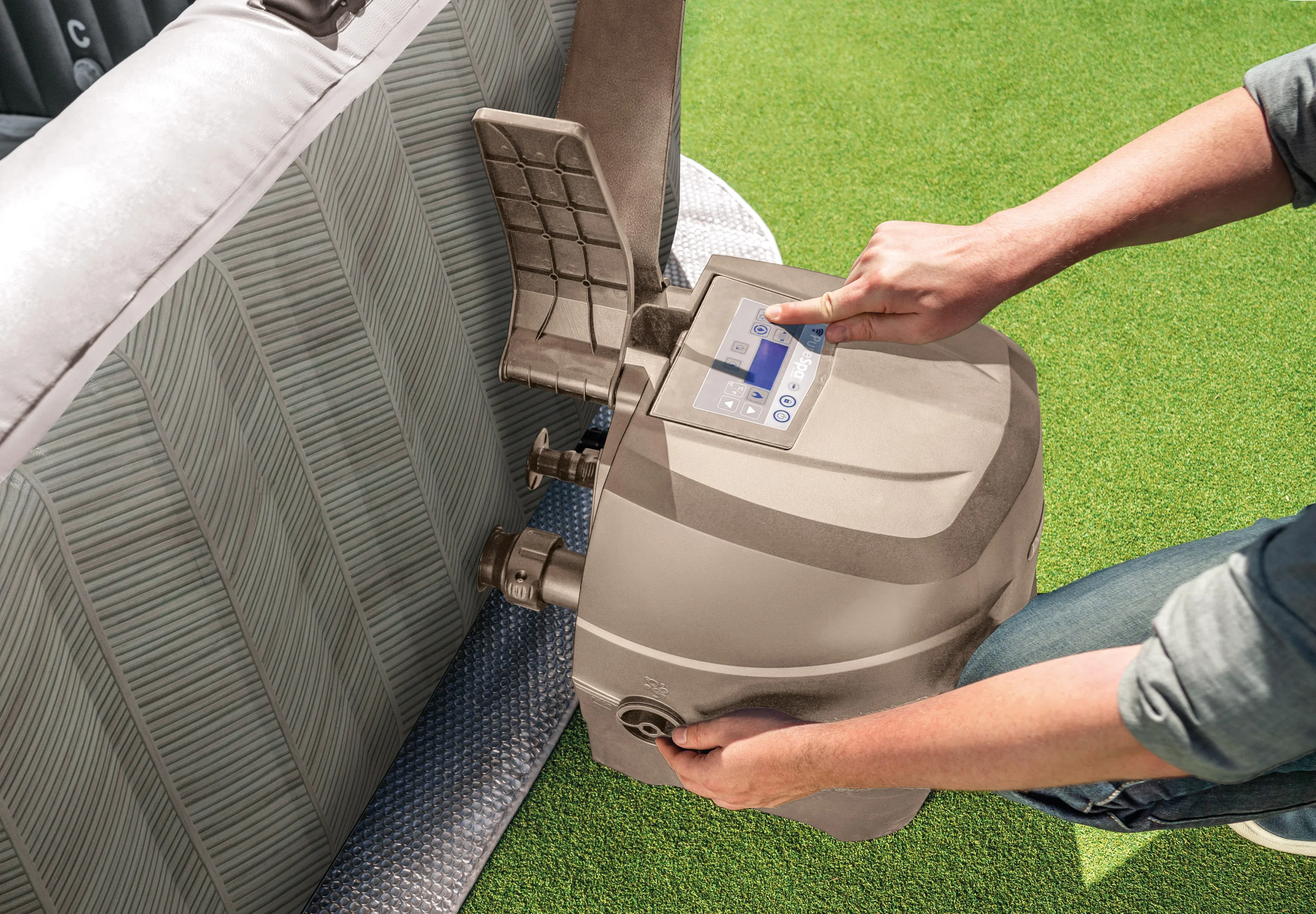 Intex 28446NP Whirlpool - Chevron Deluxe Square Bubble (175x175cm)