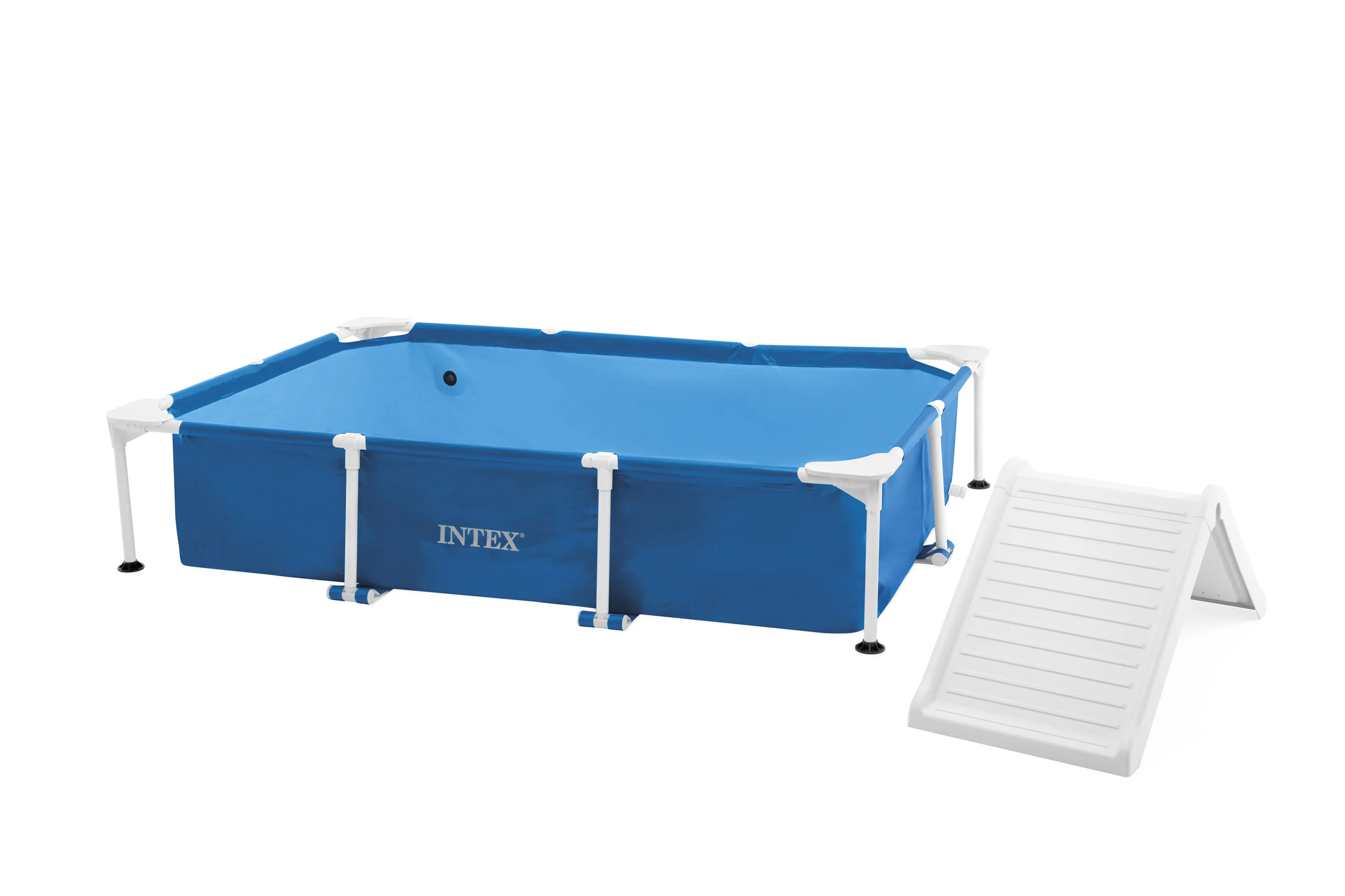 Intex Hundepool Set (229x152x45,7cm) inkl. Filterpumpe, Rampe & Abdeckung