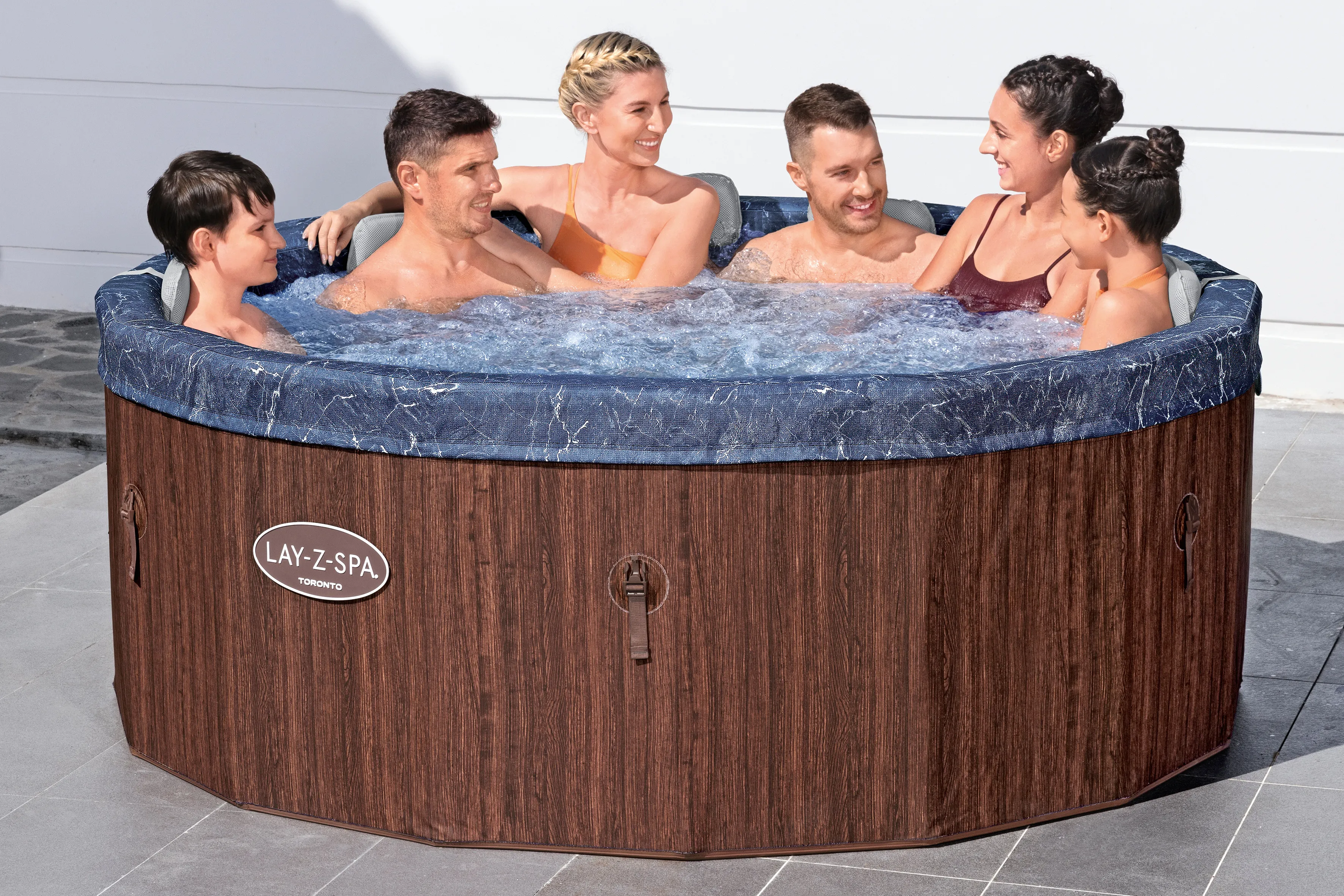 Bestway LAY-Z-SPA® Energiespar WLAN Whirlpool Toronto AirJet™ für 7 Personen Ø190x70cm