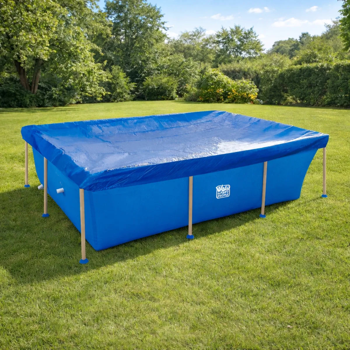 Happy People Stahlrahmenpool rechteckig, 228x159x42cm inkl. Abdeckplane