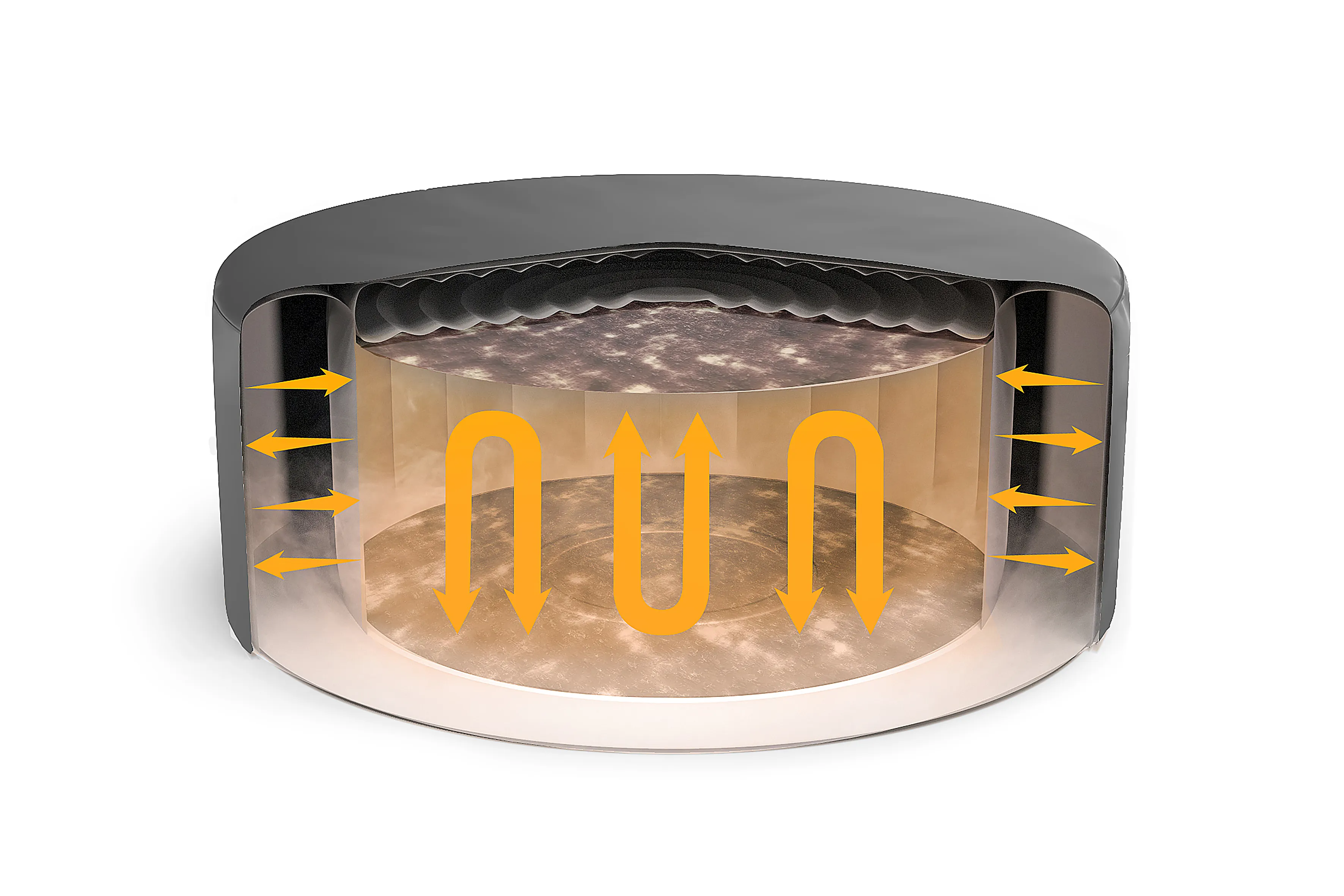 Bestway® Thermo-Komplettabdeckung LAY-Z-SPA® Xtras EnergySense® Plus Ø216x80cm, rund