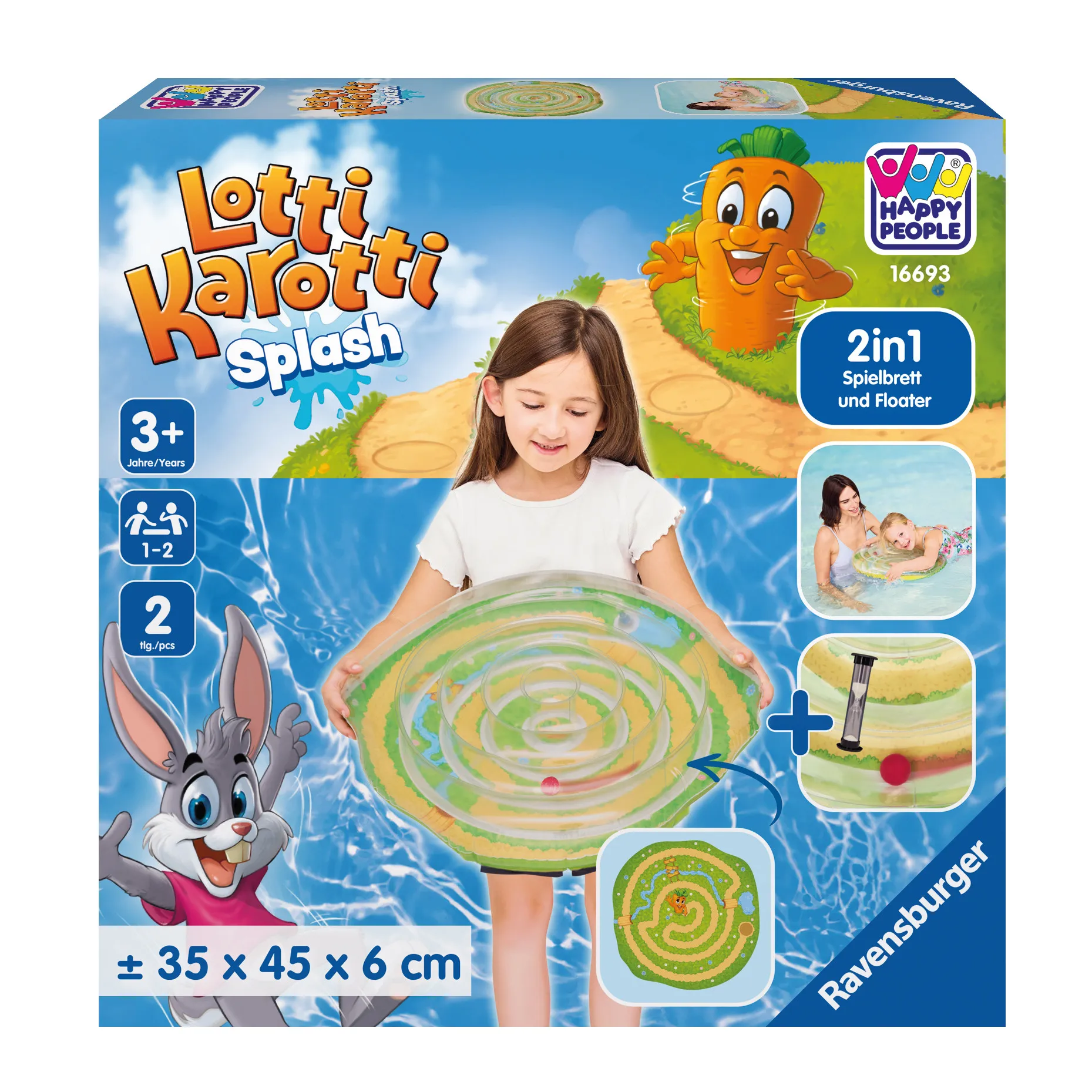 Happy People 16693 Lotti Karotti Kinderluftmatratze - Das flotte Hasenlabyrinth