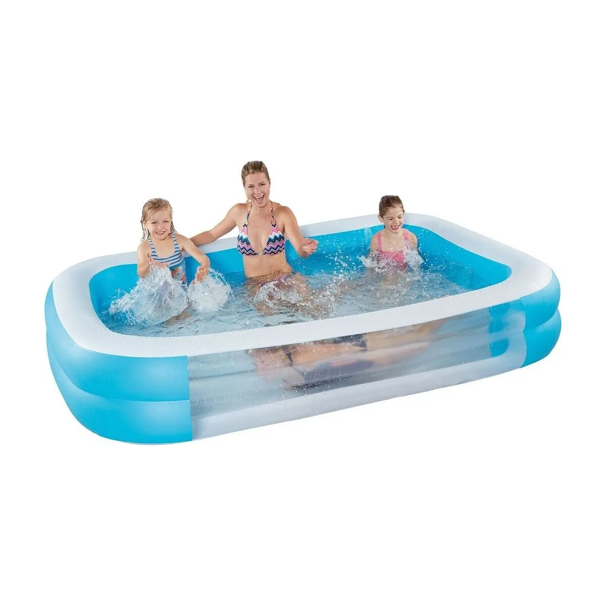 Happy People Planschbecken Family Pool mit Sichtfenster 262x175x50cm