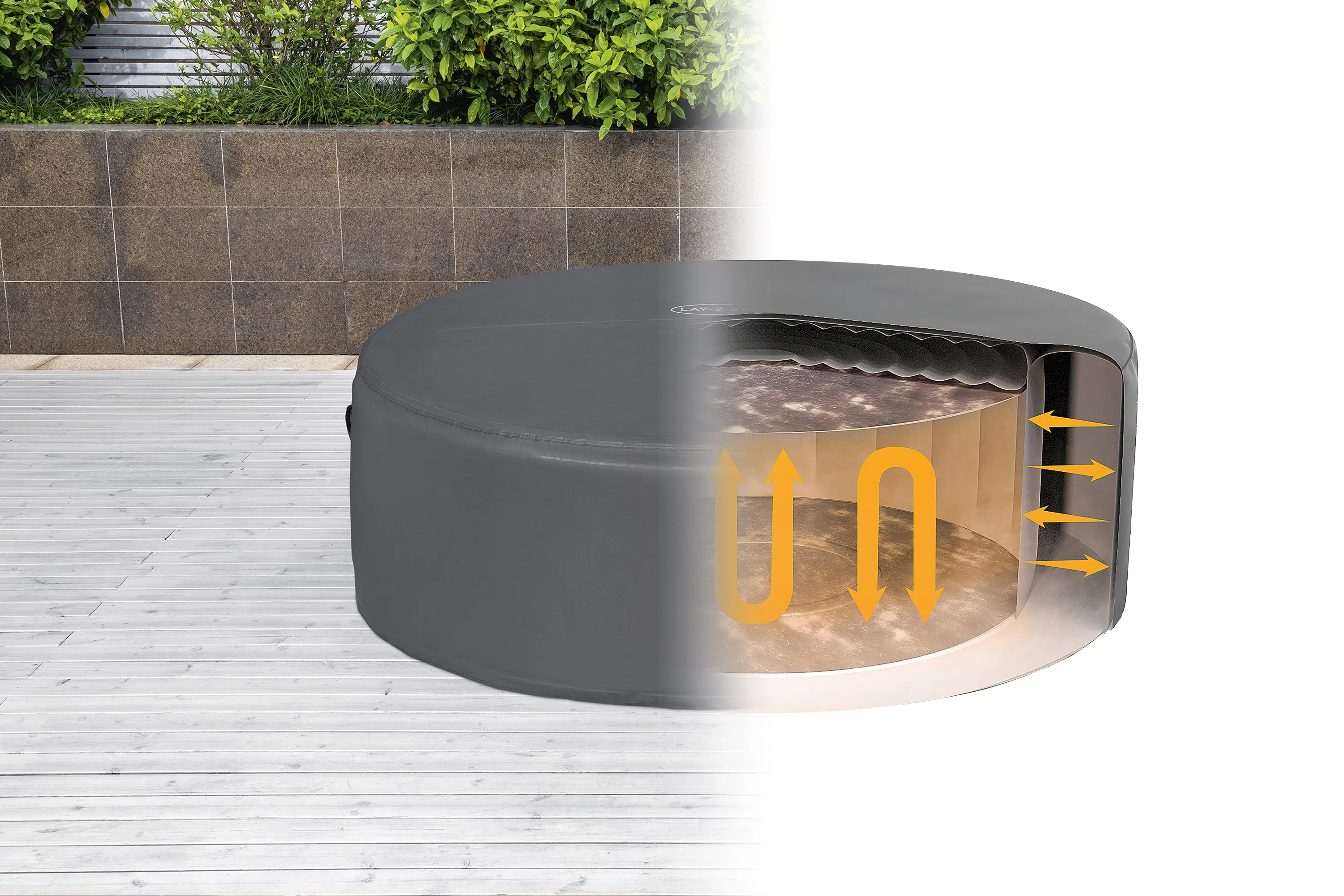 Bestway® Thermo-Komplettabdeckung LAY-Z-SPA® Xtras EnergySense® Plus Ø216x80cm, rund