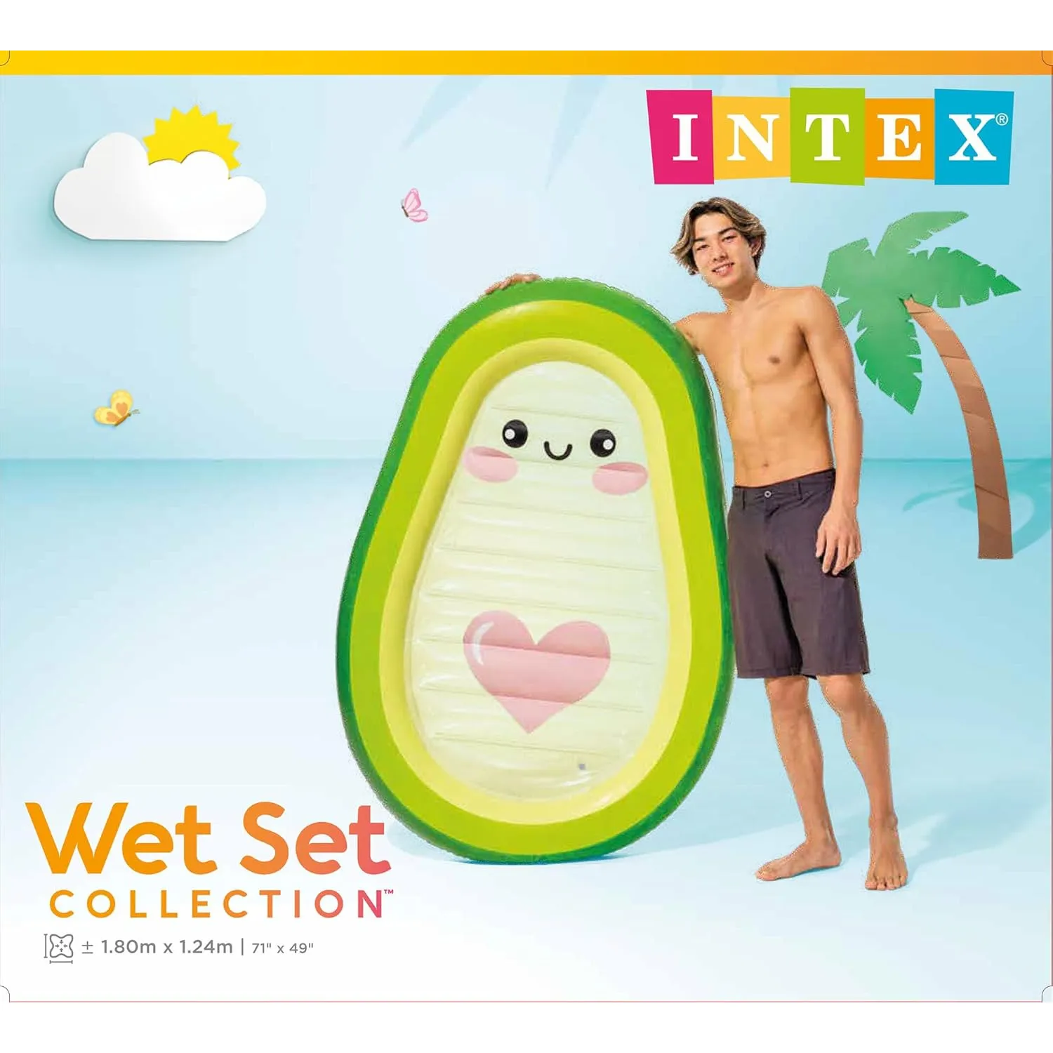 Intex 58739EU Luftmatratze - Avocado Buddy Float 165x114x23cm