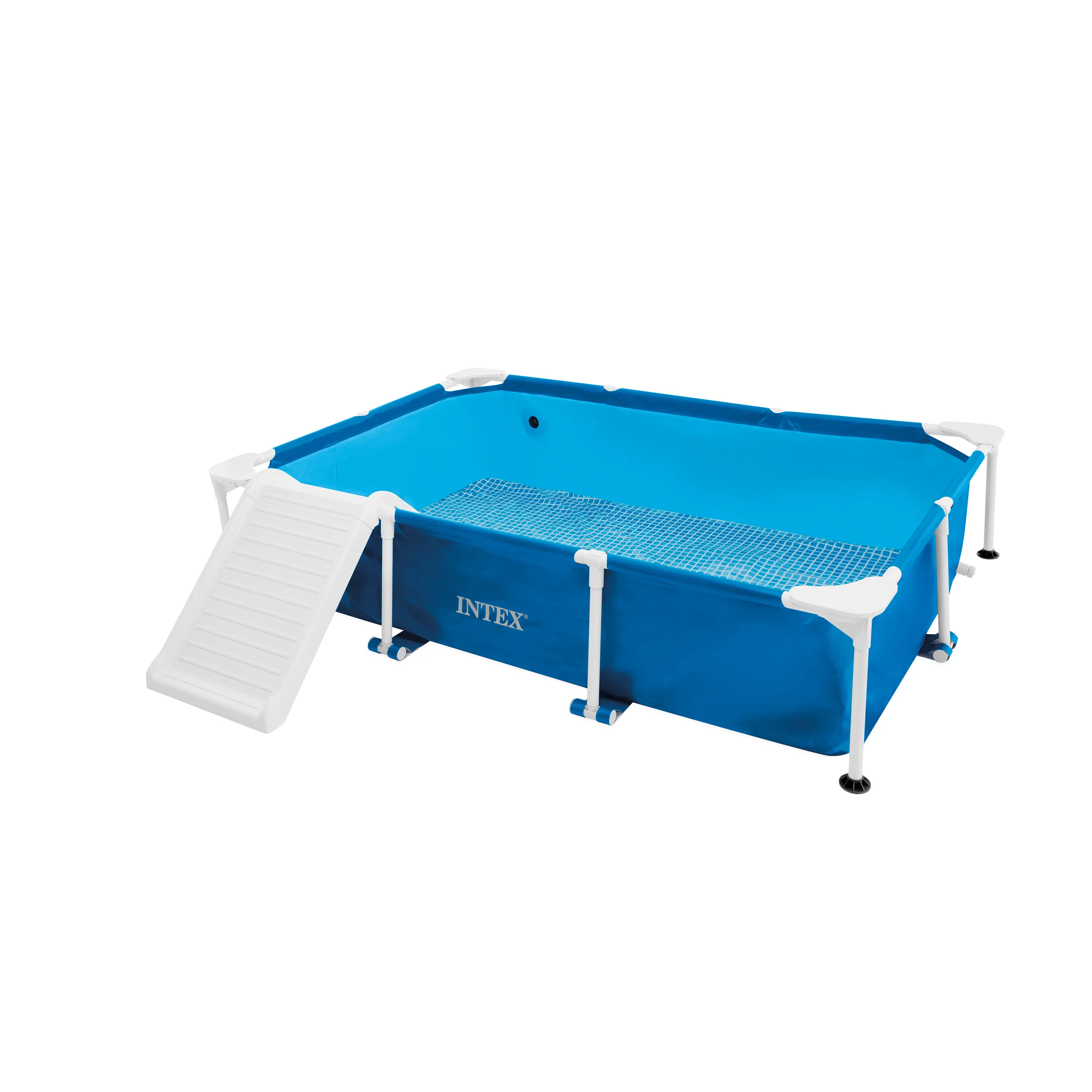 Intex Hundepool Set (229x152x45,7cm) inkl. Filterpumpe, Rampe & Abdeckung