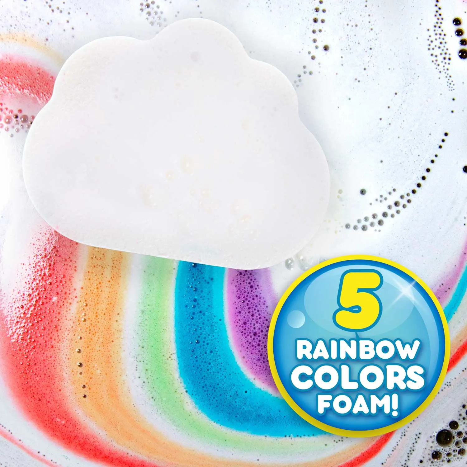 Regenbogen Badekugel mit Erdbeerduft Badebombe