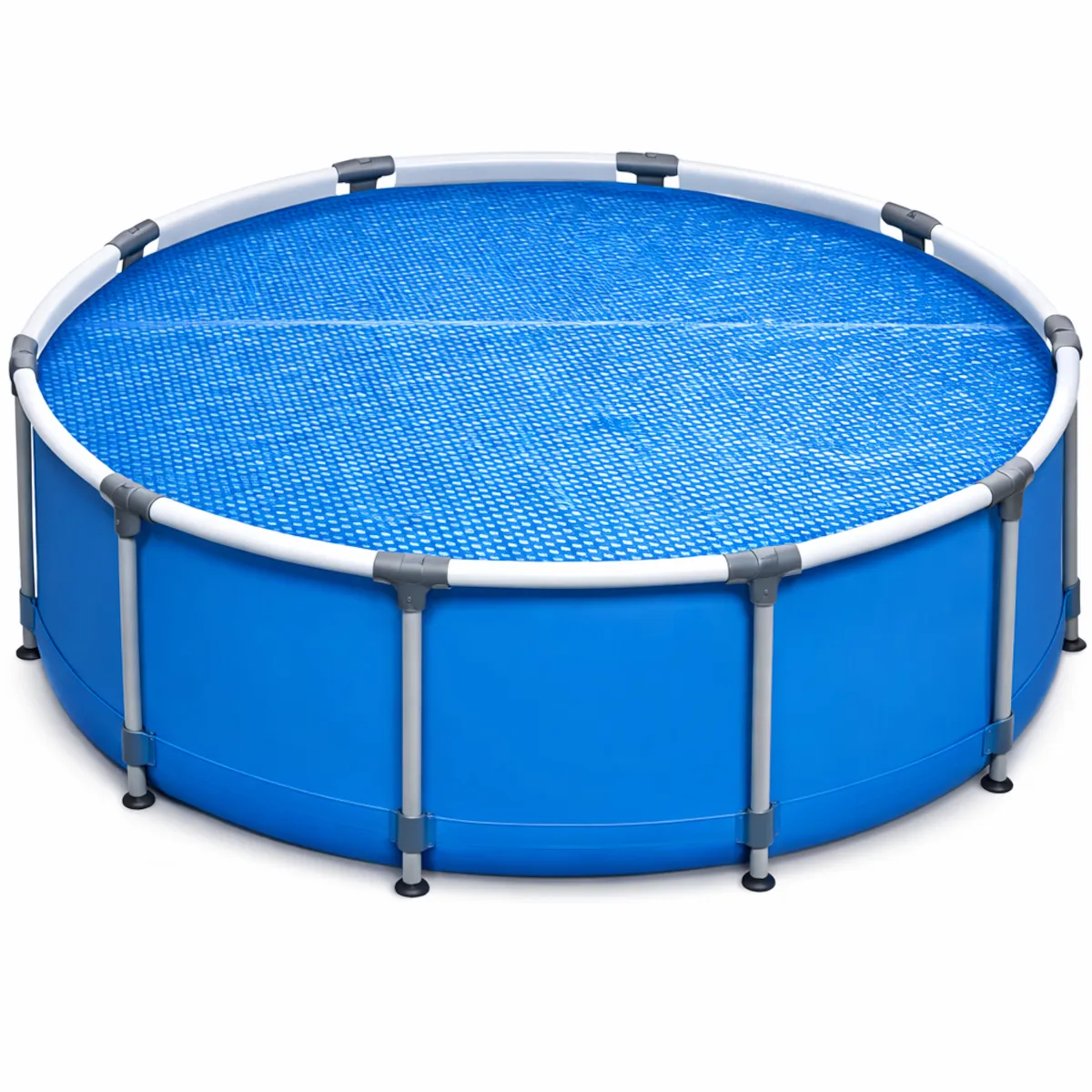 Happy People 77552 Wehncke Solarabdeckplane rund, passend für Quick-Up Pools Ø396cm