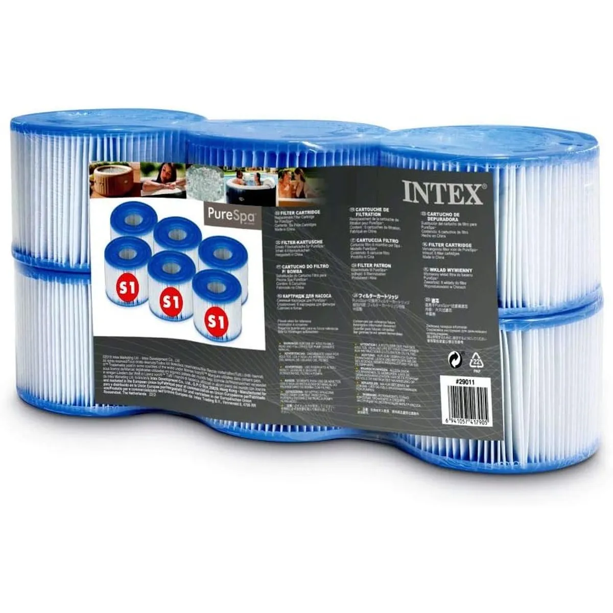 INTEX Filterkartusche - Typ S1 für PureSPA 6er Pack