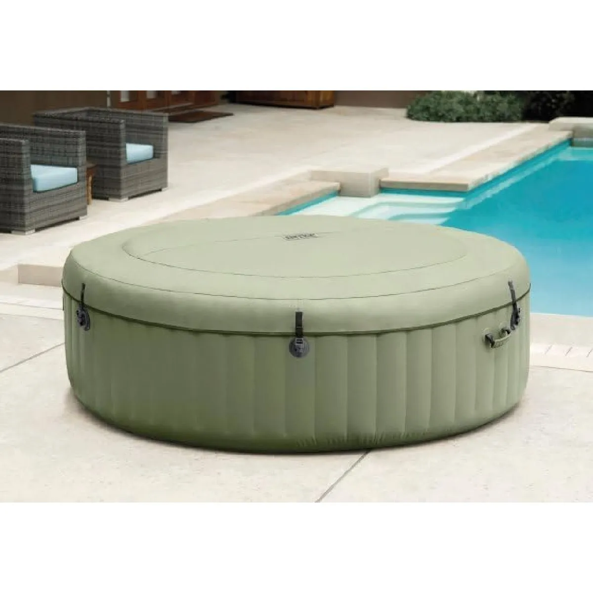 Intex PureSPA Bubble olivgrün 236/185 x 71cm