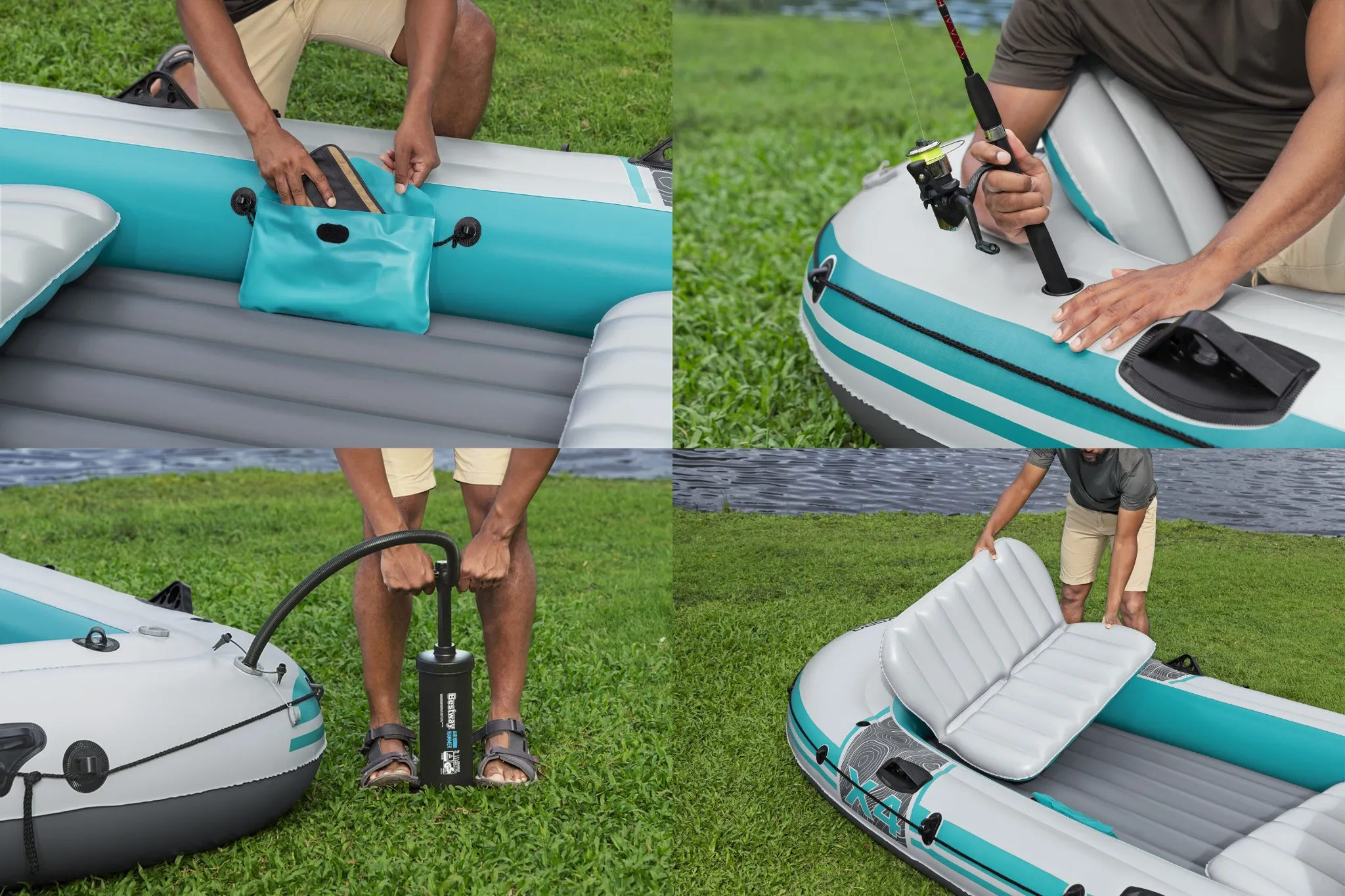 Bestway Schlauchboot-Set Hydro Force Adventure Elite X4 315x165x41,5cm