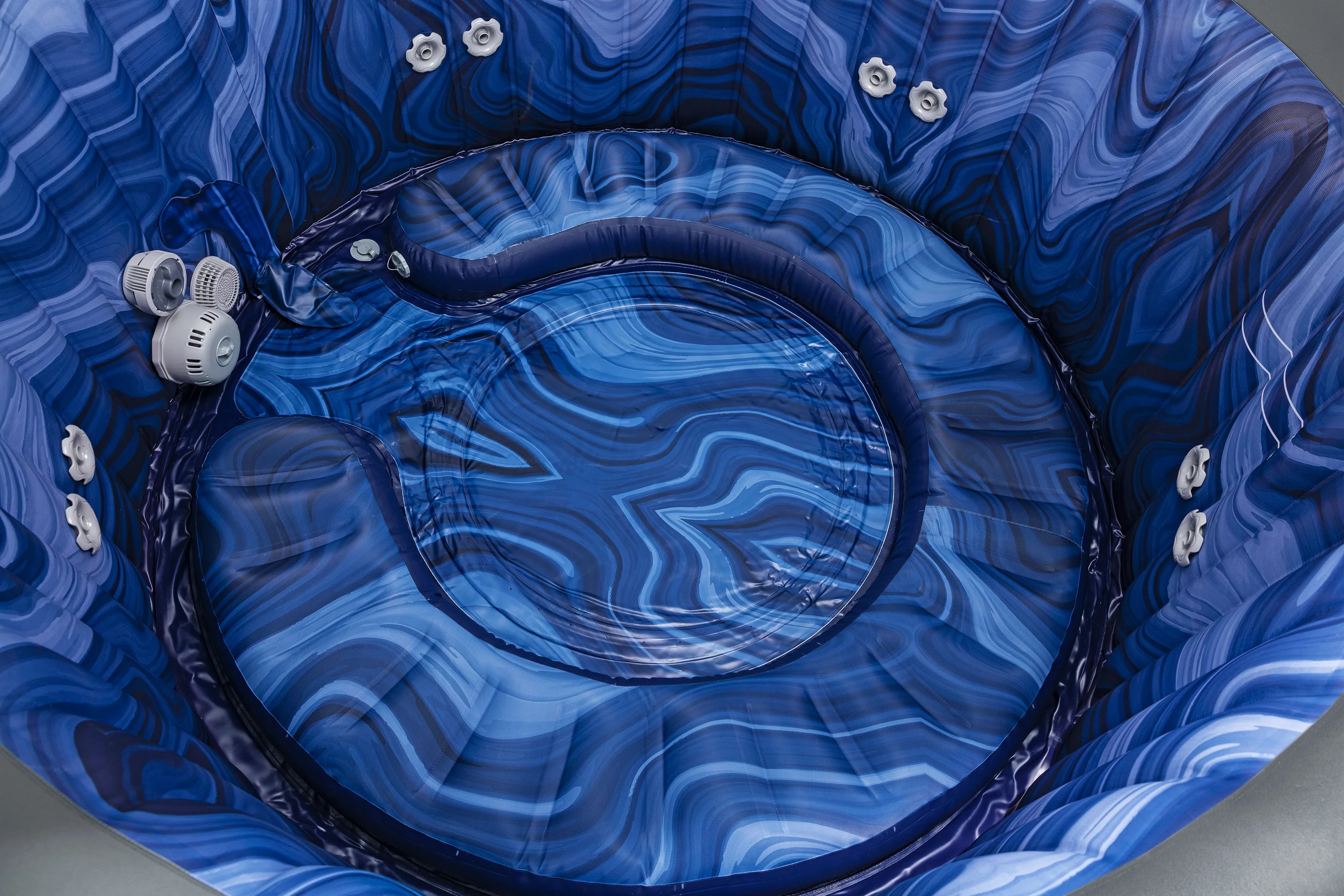 Bestway LAY-Z-SPA® Energiespar WLAN Whirlpool Santorini HydroJet Pro™ für 7 Personen, Ø 216x80cm