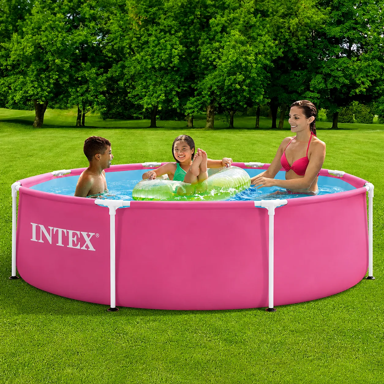 Intex 28290ND Pink Metal Frame Pool 244x76cm
